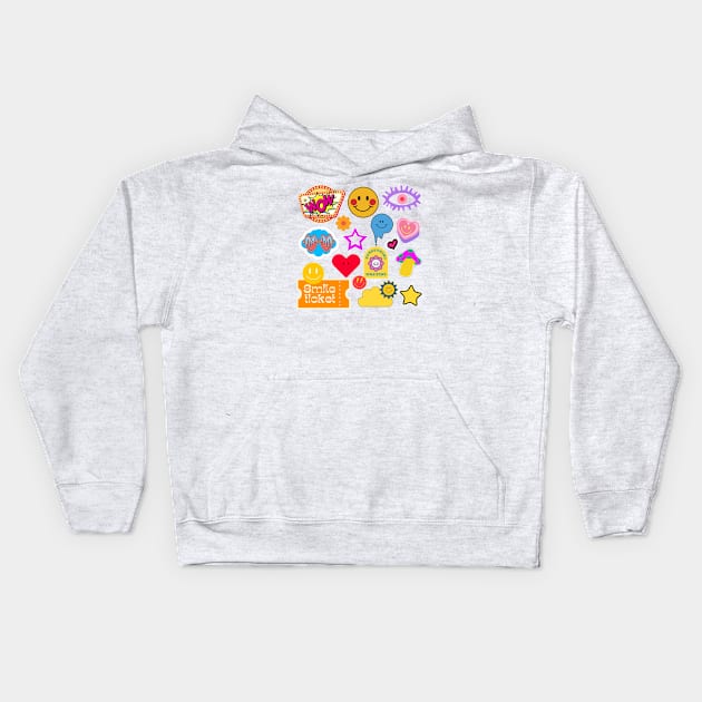 retro style Kids Hoodie by zzzozzo